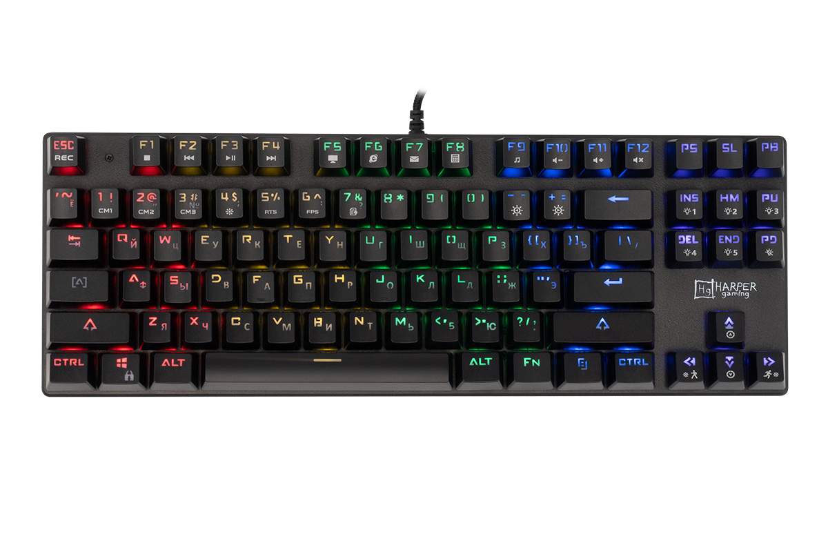 Игровая клавиатура Harper Gaming GKB-P100 Black - отзывы покупателей на  маркетплейсе Мегамаркет | Артикул: 100025489724