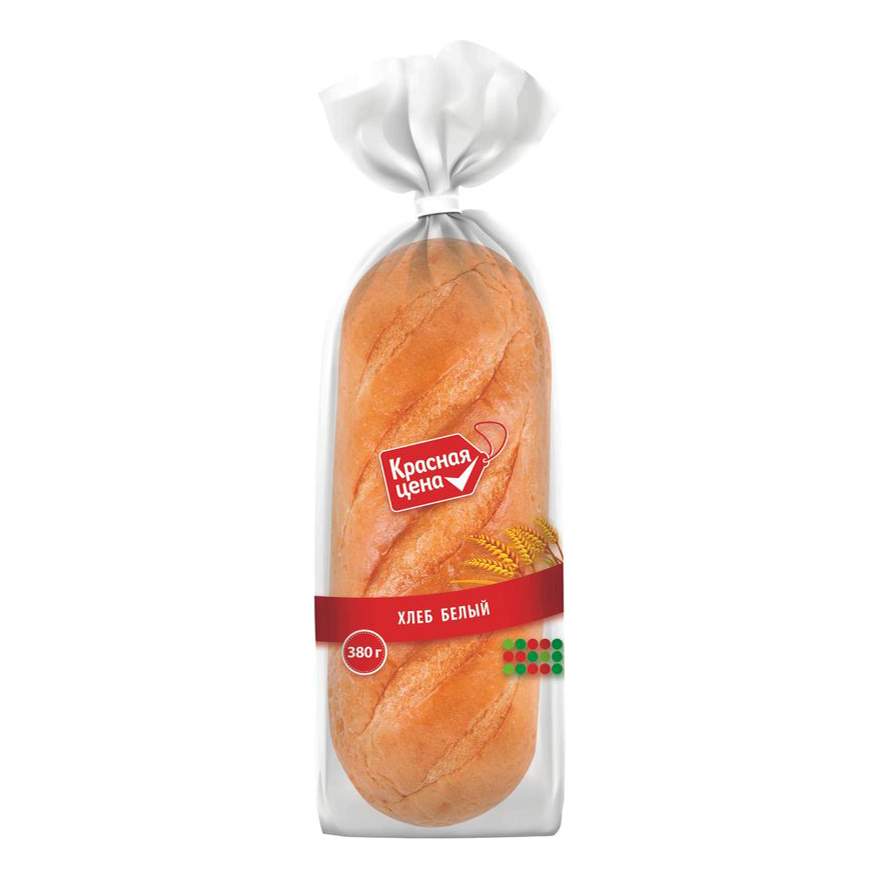 Купить хлеб Красная цена Белый пшеничный 380 г, цены на Мегамаркет | Артикул: 100048617909