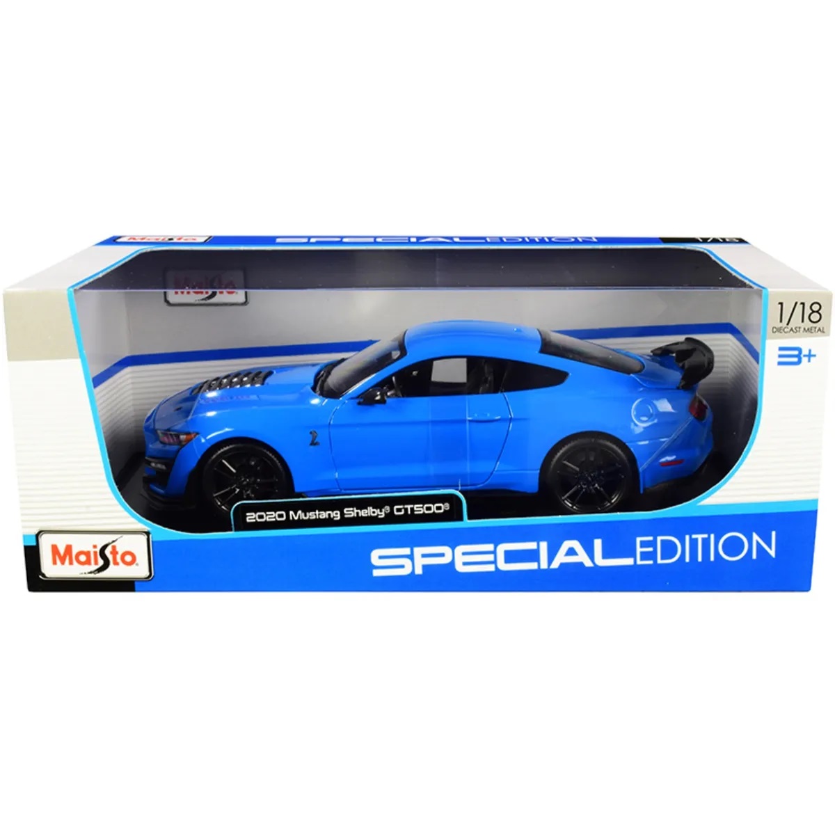 Машинка Maisto металлическая Ford Mustang Shelby GT500 2020, 1:18, синяя  31452/1 – купить в Москве, цены в интернет-магазинах на Мегамаркет