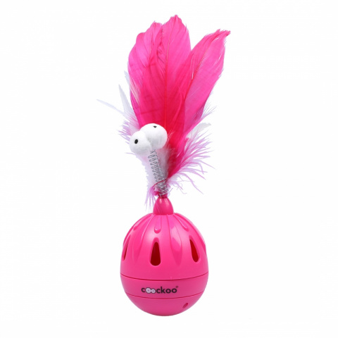 Интерактивная игрушка для кошек Ebi Tumbler, пластик, розовый, 19,5 см