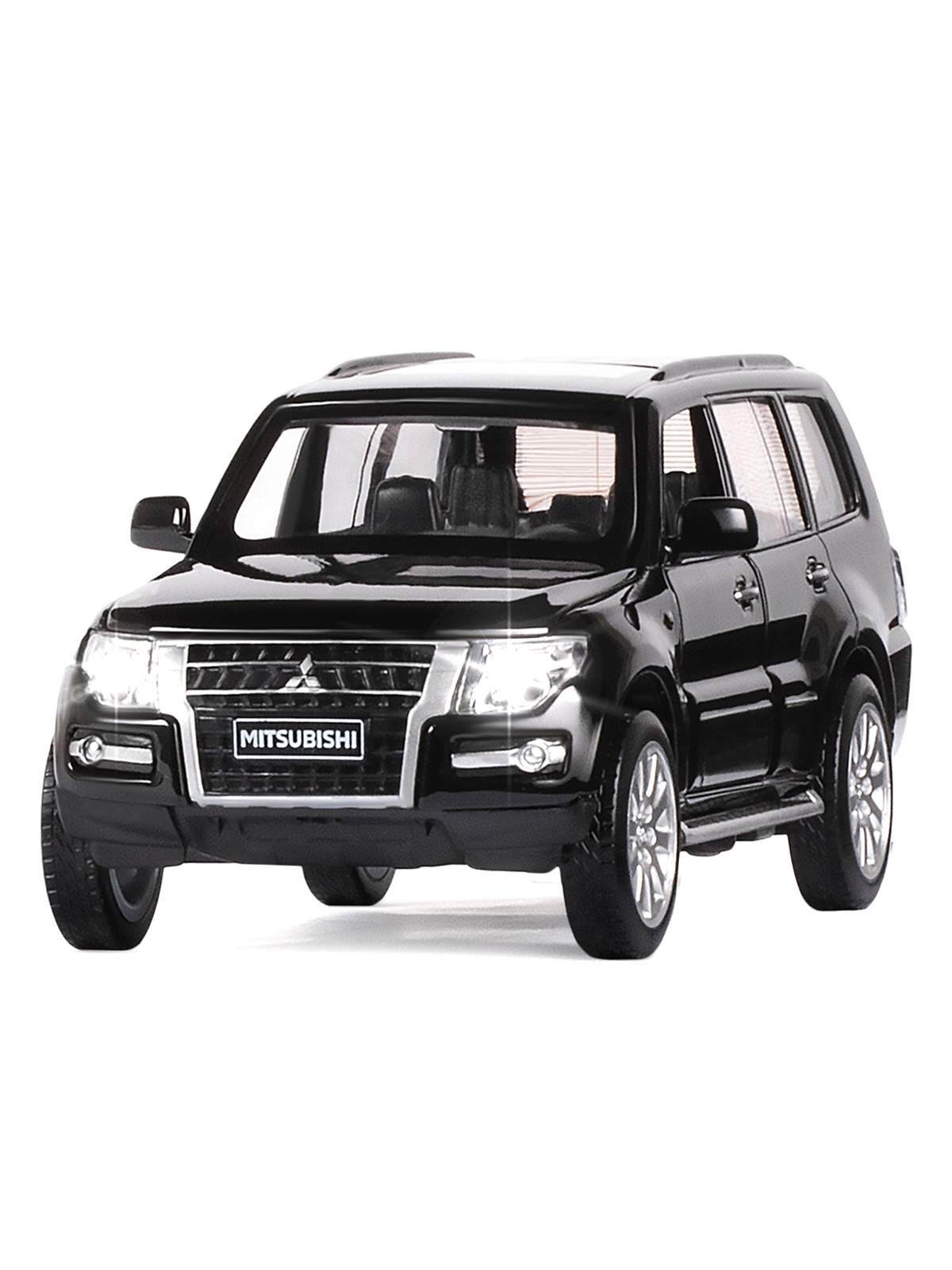 Купить машинка инерционная Автопанорама 1:33 Mitsubishi Pajero 4WD Tubro,  черный, цены на Мегамаркет