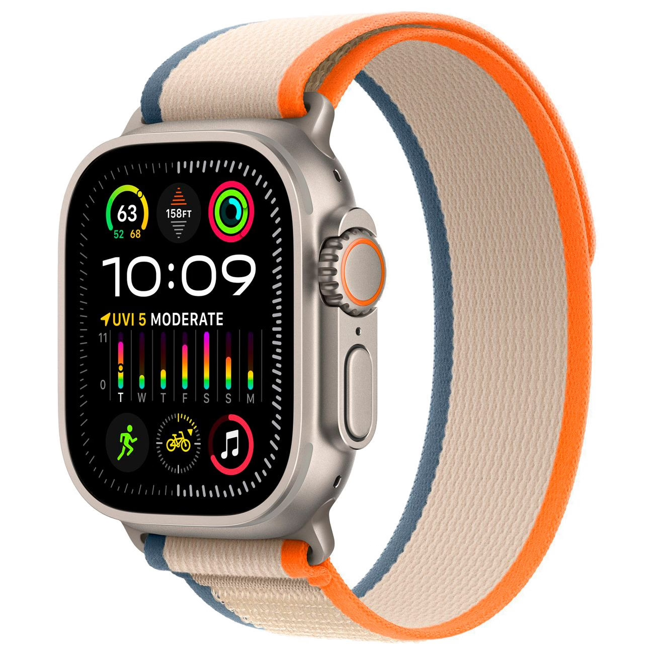 Смарт-часы Apple Watch Ultra 2 49mm Trail Loop Orange/Beige, купить в Москве, цены в интернет-магазинах на Мегамаркет