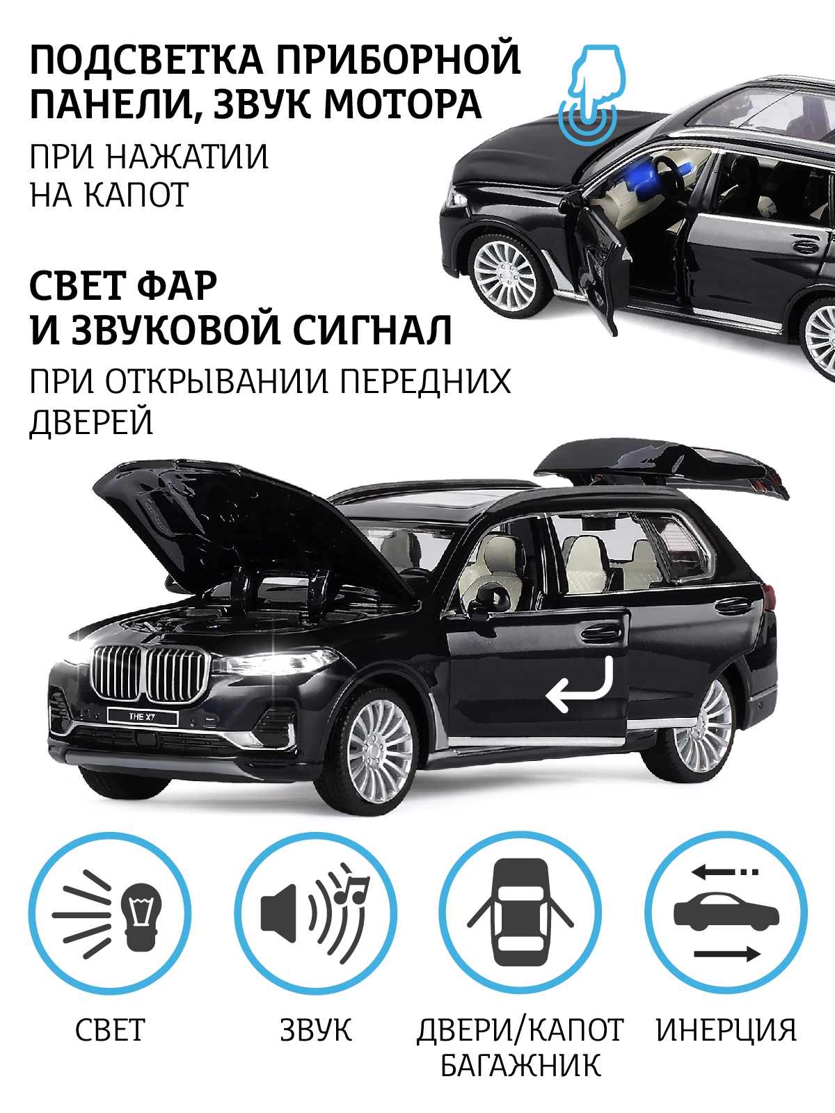 Отзывы о машинка металлическая инерционная ТМ Автопанорама, М 1:32 BMW X7,  черный, JB1251313 - отзывы покупателей на Мегамаркет | игрушечный транспорт  JB1251313 - 600005040689