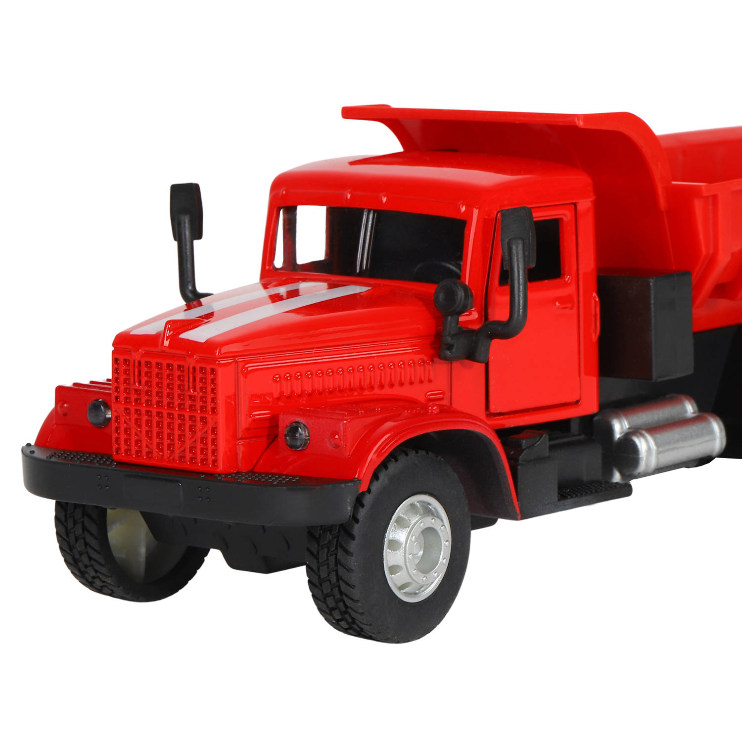 Грузовик 32. Красный тягач. Красный грузовик. Железный грузовик игрушка на пульте с откидным кузовом.