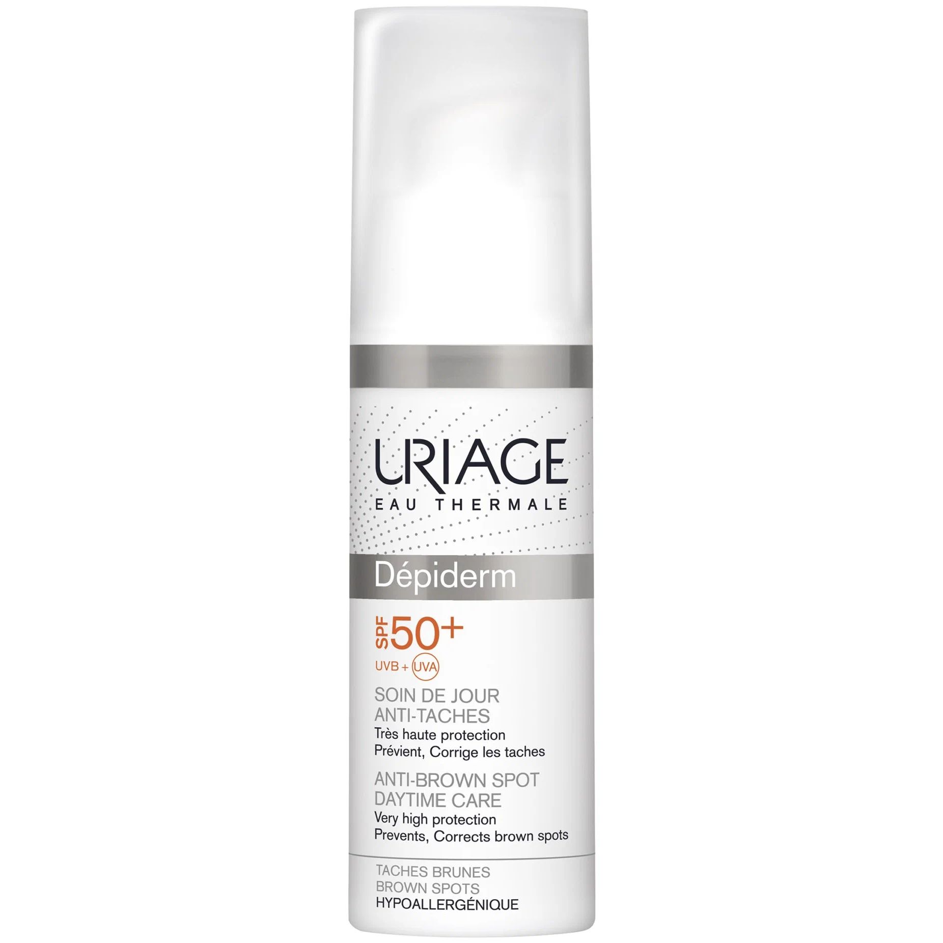 Купить крем для лица Uriage Depiderm Anti-Brown Spots Daytime Care SPF50+ 30 мл, цены на Мегамаркет | Артикул: 100024186272