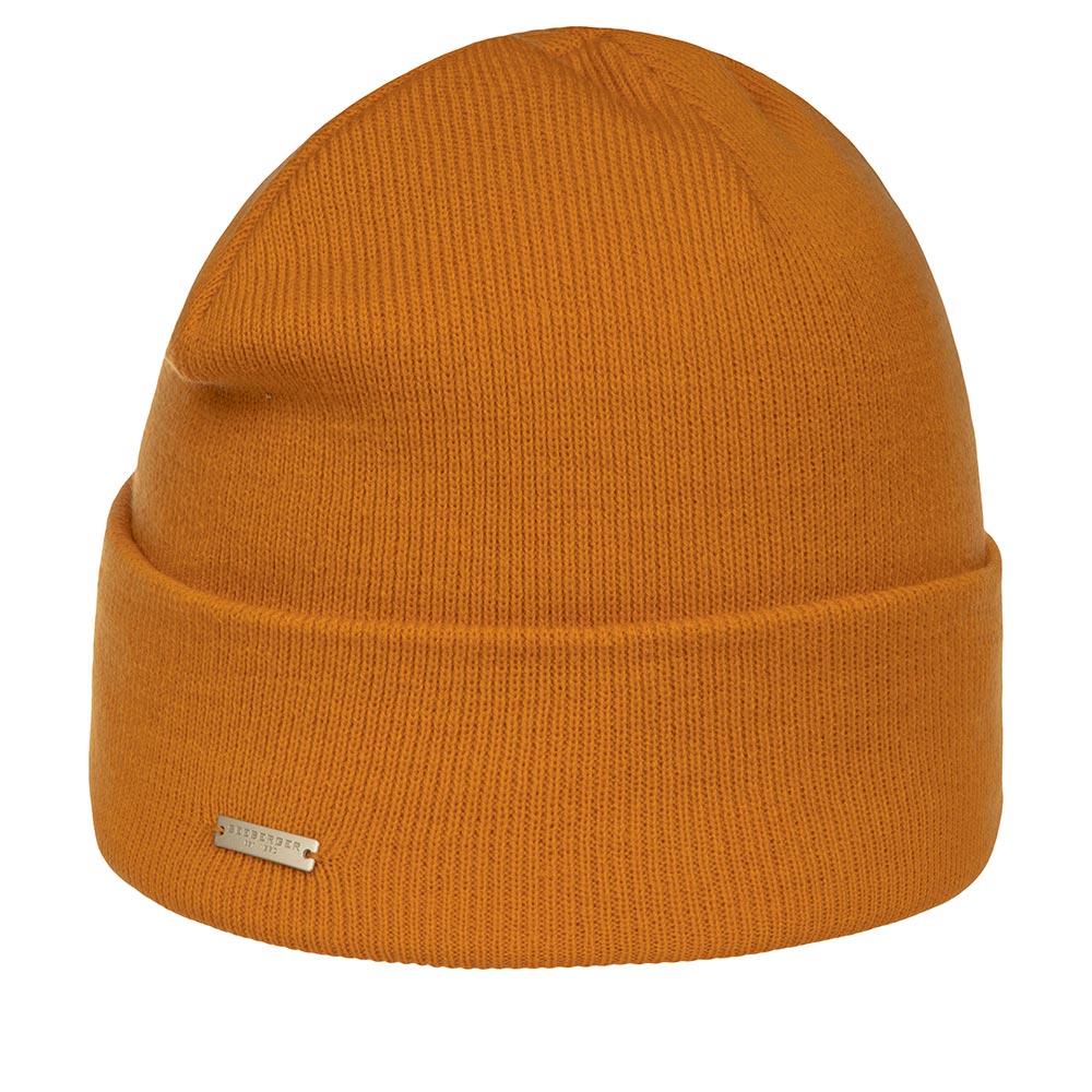 Шапка бини женская Seeberger 18308-0 TURN-UP BEANIE желтая, one