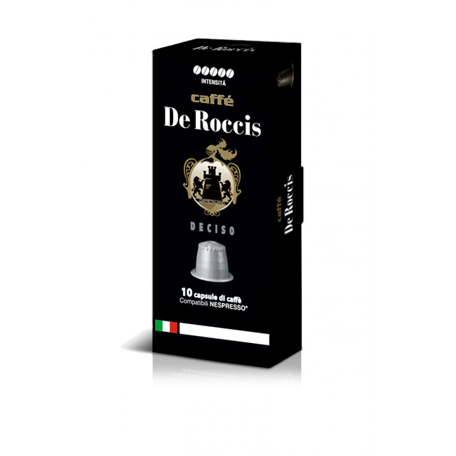 Из Италии: Кофе в капсулах De Roccis Deciso для кофемашин Nespresso, 10 шт. - купить в Мегамаркет Москва Пушкино, цена на Мегамаркет