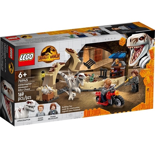 Купить конструктор LEGO Jurassic World Атроцираптор, погоня на мотоцикле 76945, цены на конструкторы в интернет-магазинах на Мегамаркет