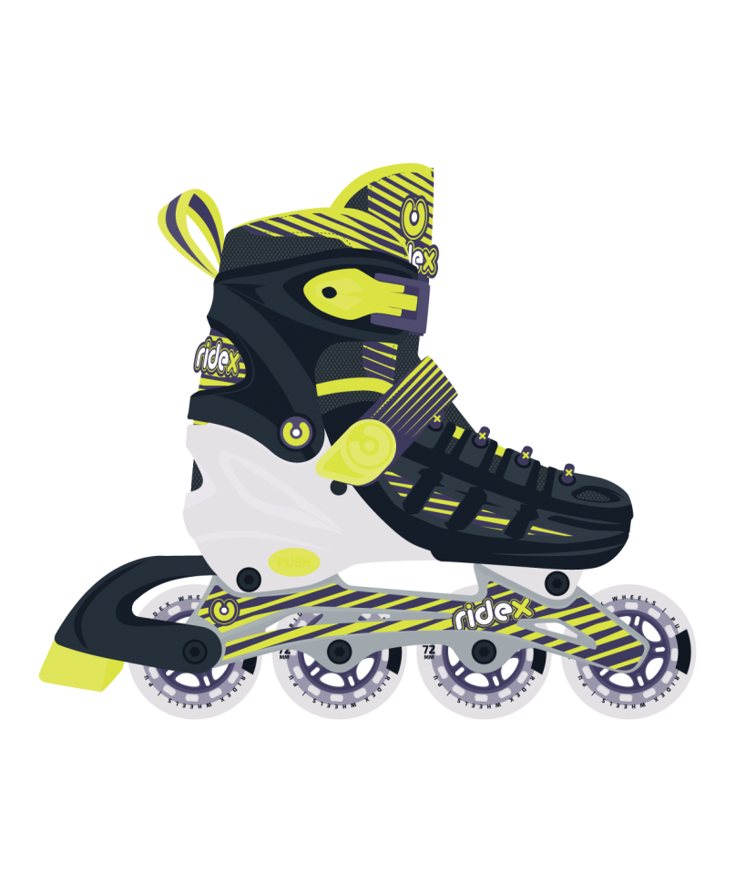 Ролики раздвижные Ridex Blade Black, алюминиевая рама (S (31-34 ...