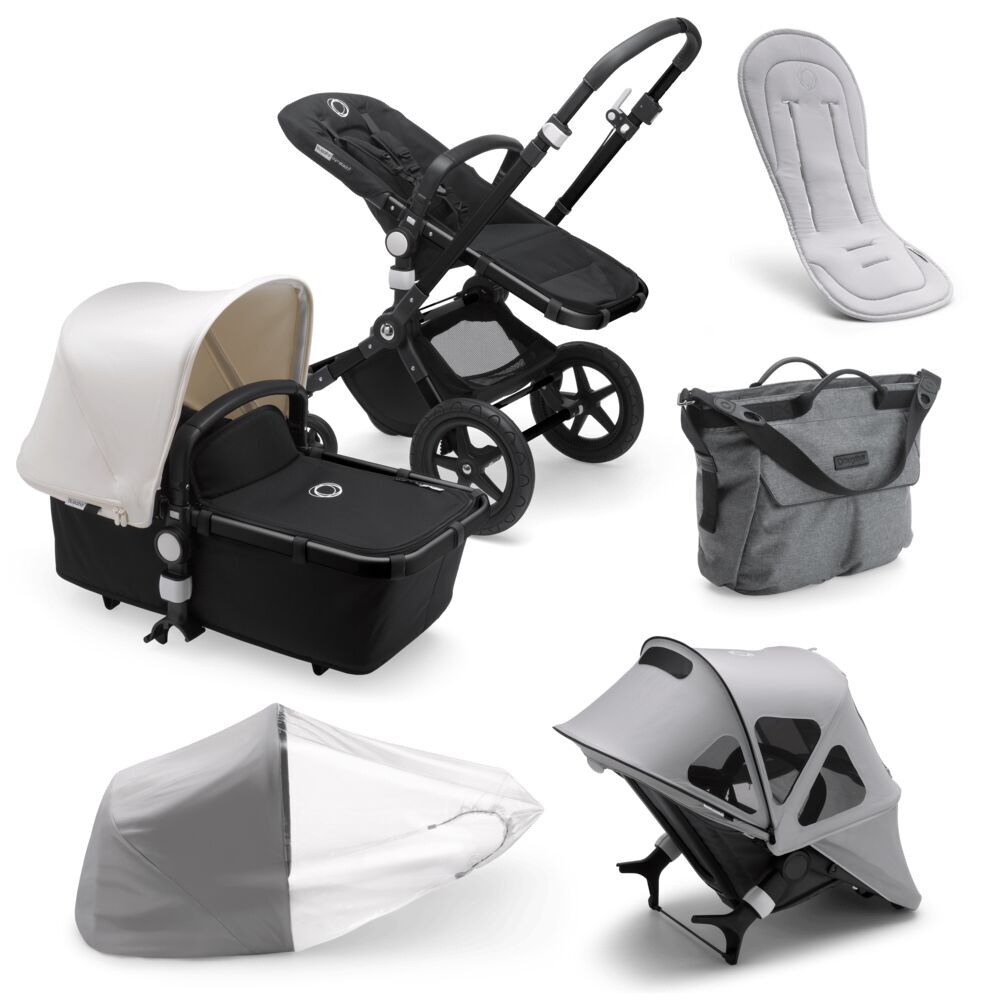 Bugaboo Cameleon3 Plus Complete Black Black fresh white 230162FW01 GREY MELANGE