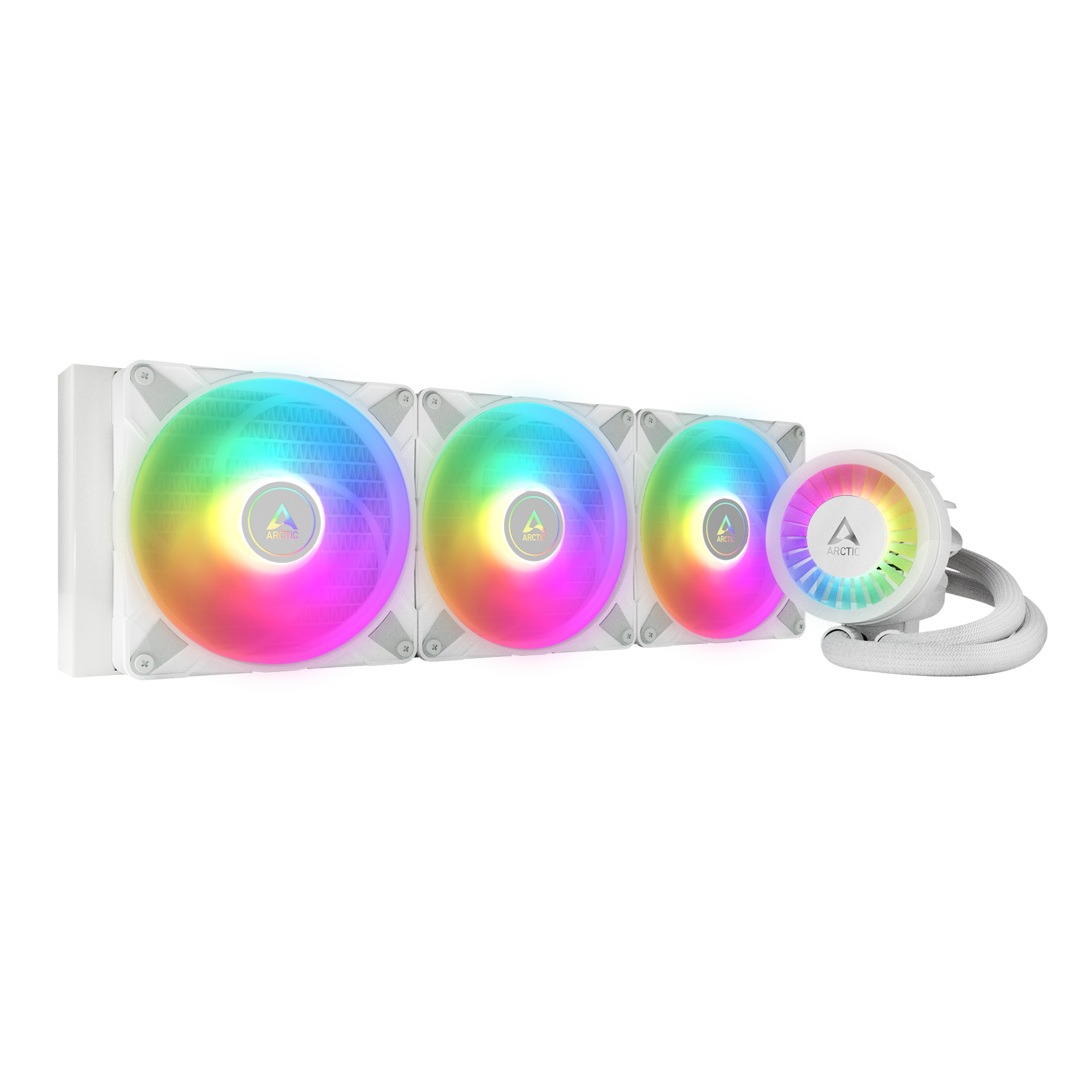 Жидкостная система охлаждения Arctic Liquid Freezer III-420 A-RGB White – купить в Москве, цены в интернет-магазинах на Мегамаркет