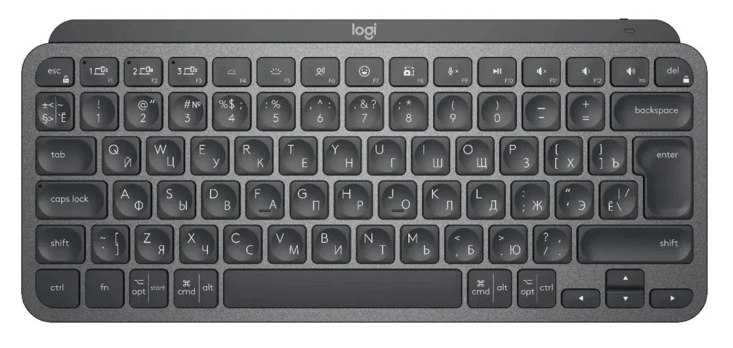 Беспроводная клавиатура Logitech MX Keys Mini Gray, купить в Москве, цены в интернет-магазинах на Мегамаркет