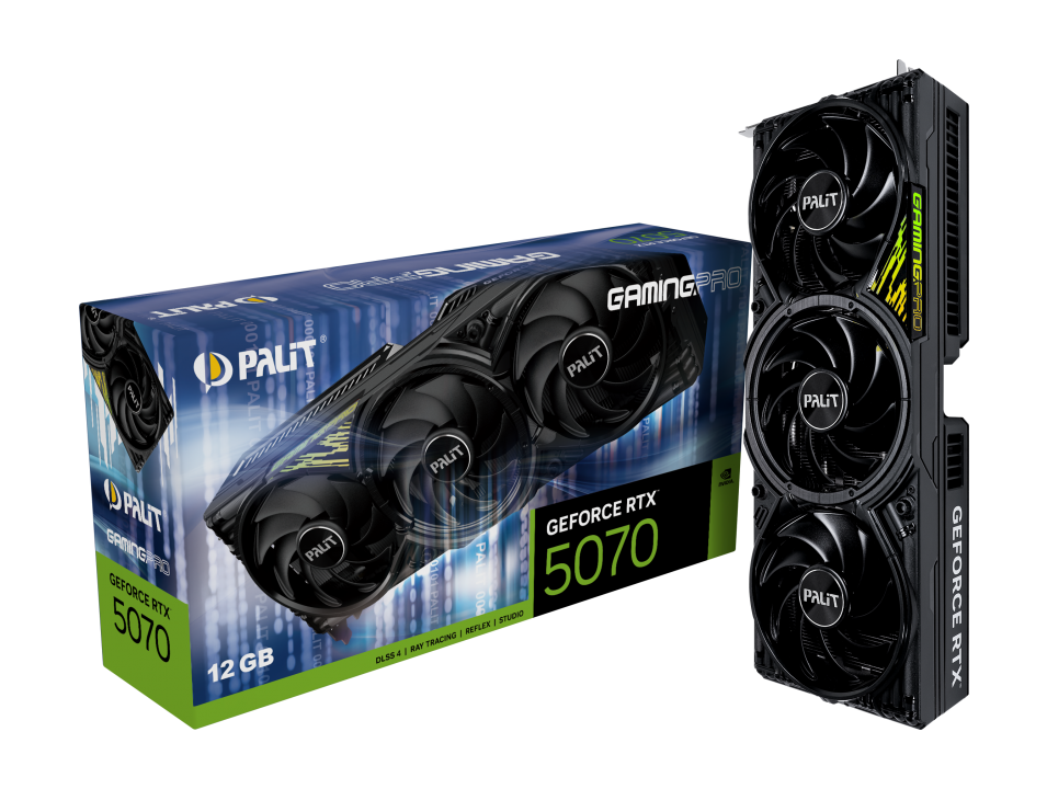 Видеокарта Palit NVIDIA GeForce RTX 5070 GamingPro 12GB (NE75070019K9-GB2050A) - купить в Пигментариус (Доставка силами продавца), цена на Мегамаркет