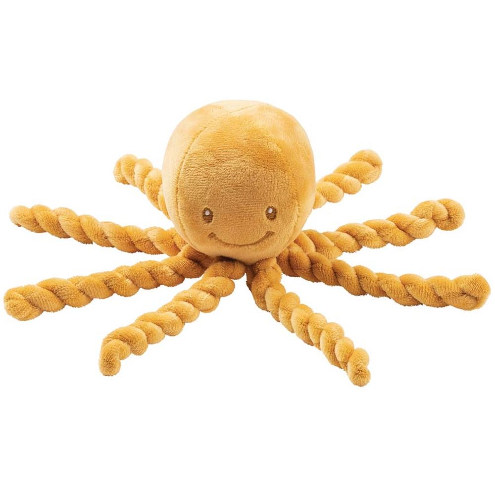 Купить игрушка мягкая Nattou Musical Soft toy Lapidou Octopus Осьминог  ochre 877534, цены на Мегамаркет