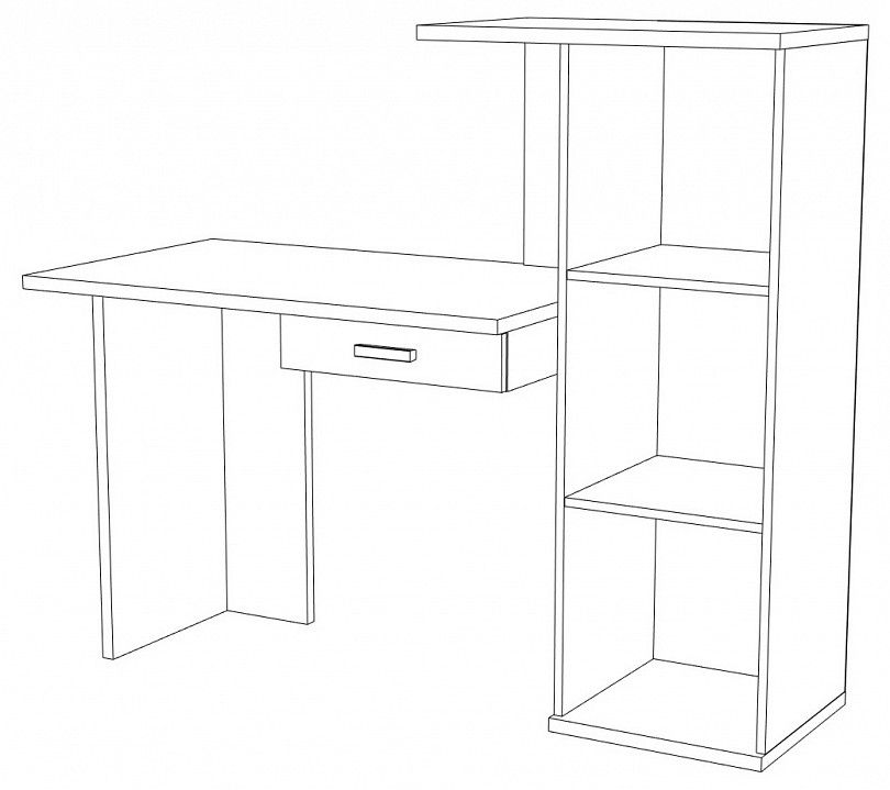 Стол письменный Домино Lite СКЛ-ПРЯМ120+ШК – купить в Москве, цены в ...