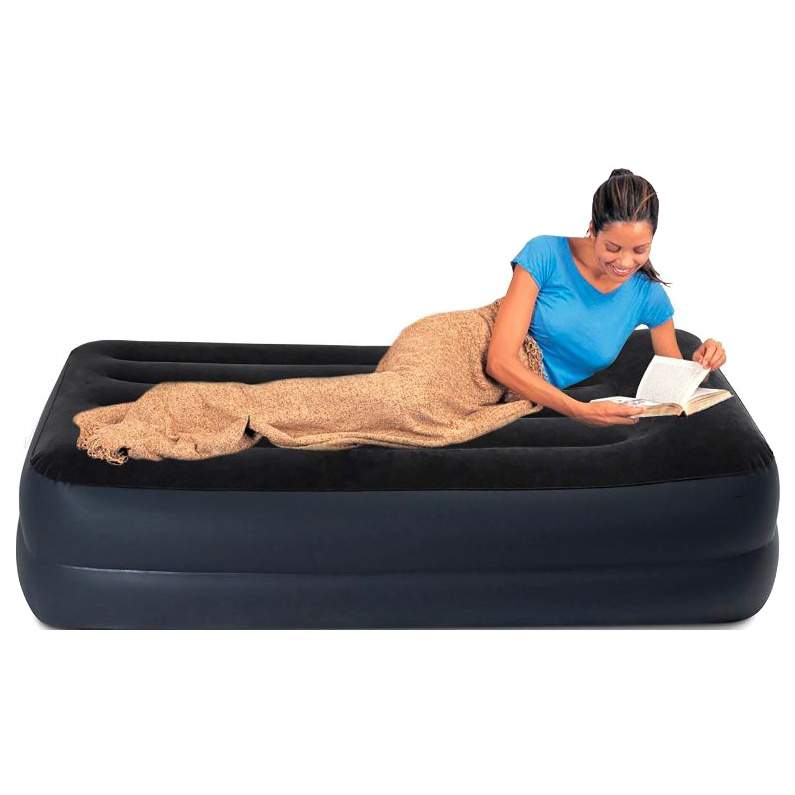 Intex надувная кровать pillow rest raised bed