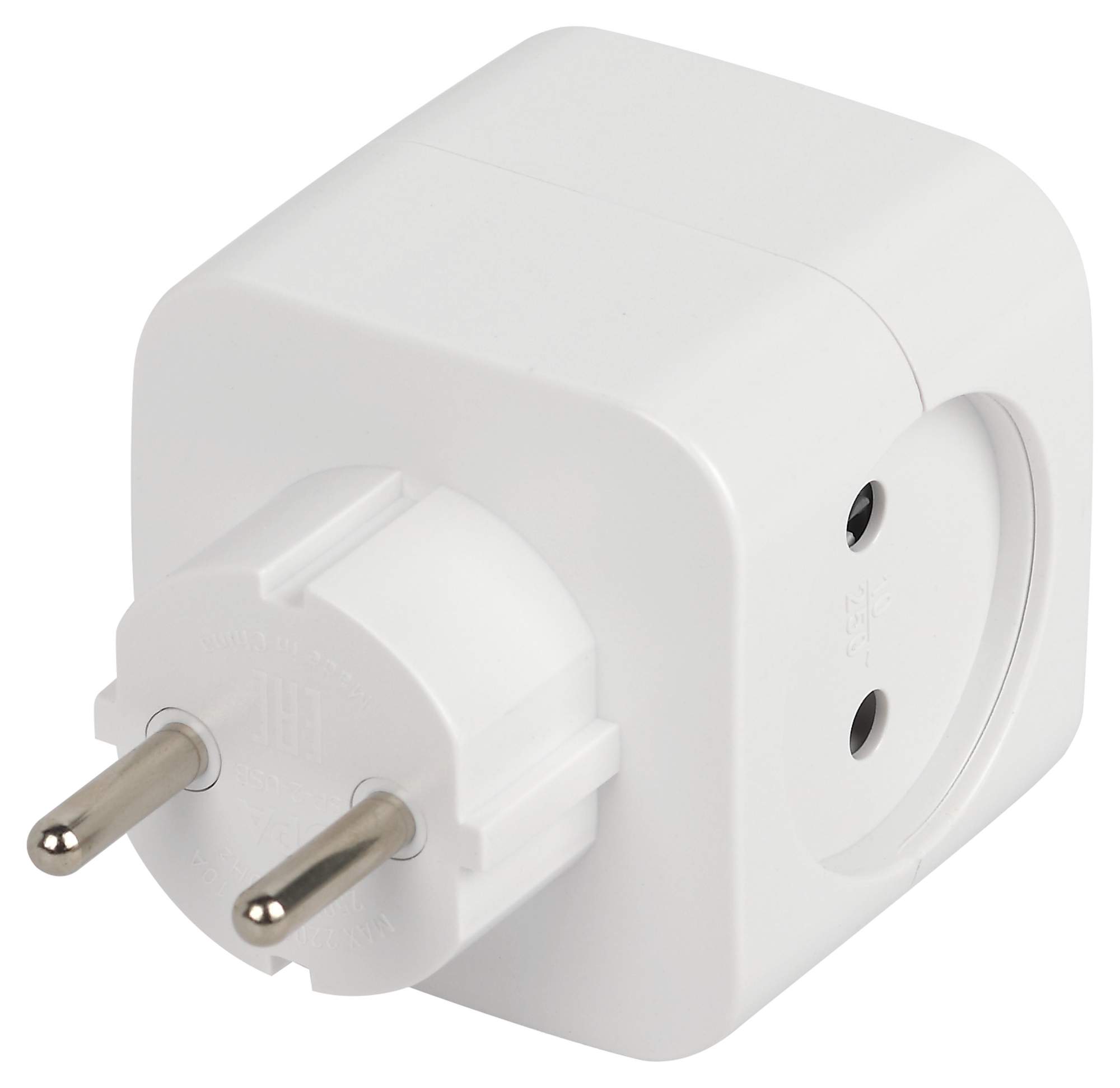 Разветвитель электрический ЭРА SP-2-USB-W на 2 розетки 220V + 2xUSB ...