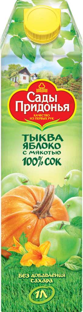 Купить сок Сады Придонья Тыквенно-яблочный с мякотью 1 л, цены на Мегамаркет | Артикул: 100038843202