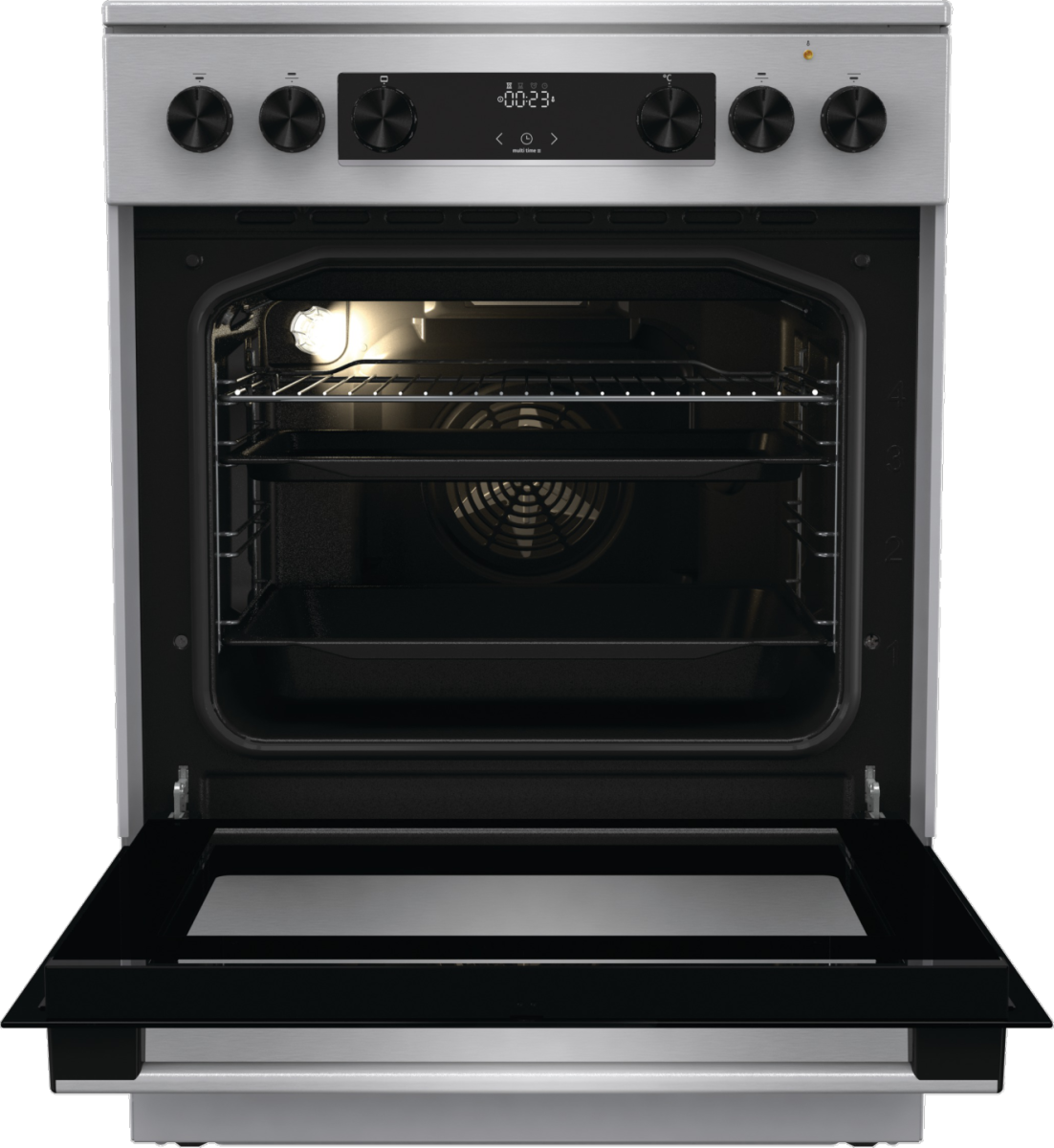 Электрическая плита Gorenje GECS6C70XC серебристый, черный, купить в ...