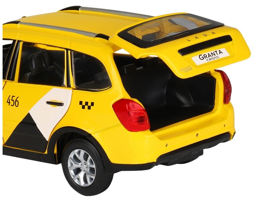 Машинка Автопанорама Lada Granta Cross Яндекс Такси, 1/24, жёлтая, инерционная JB1251347