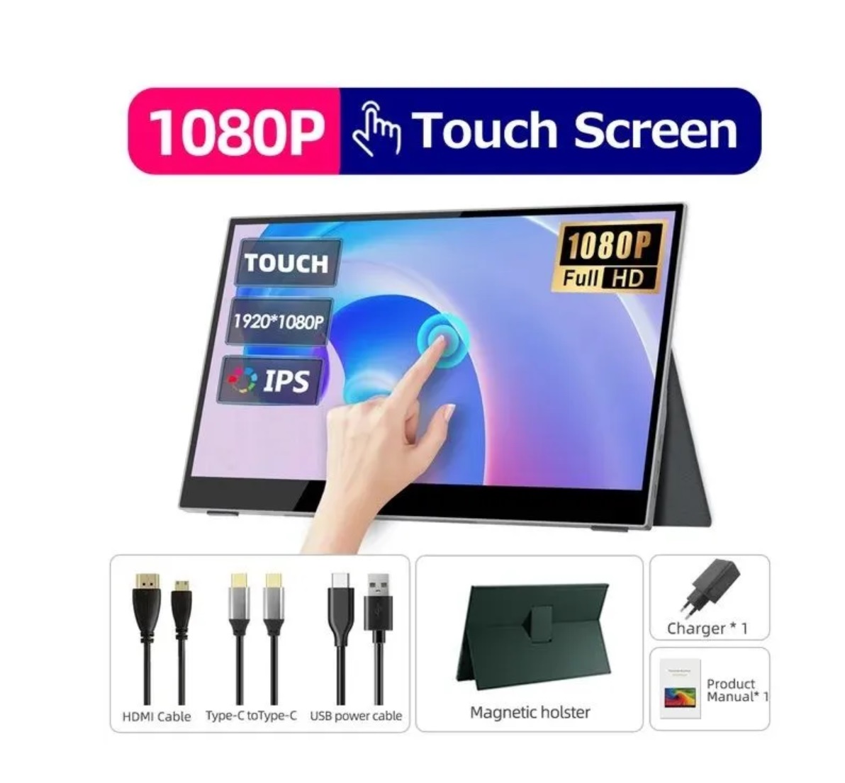 15,6" Монитор Camerios 15.6Touch60Hz черный 60Hz 1920x1080 IPS - купить в ИП Лебеденко Роман Валерьевич, цена на Мегамаркет