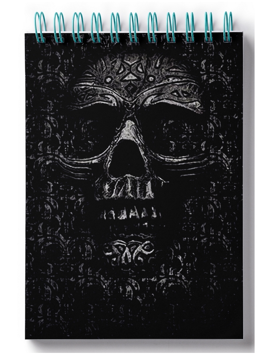 <b>Блокнот</b> DRABS <b>Black</b> Skull череп A5 без линовки - megamarket.ru.