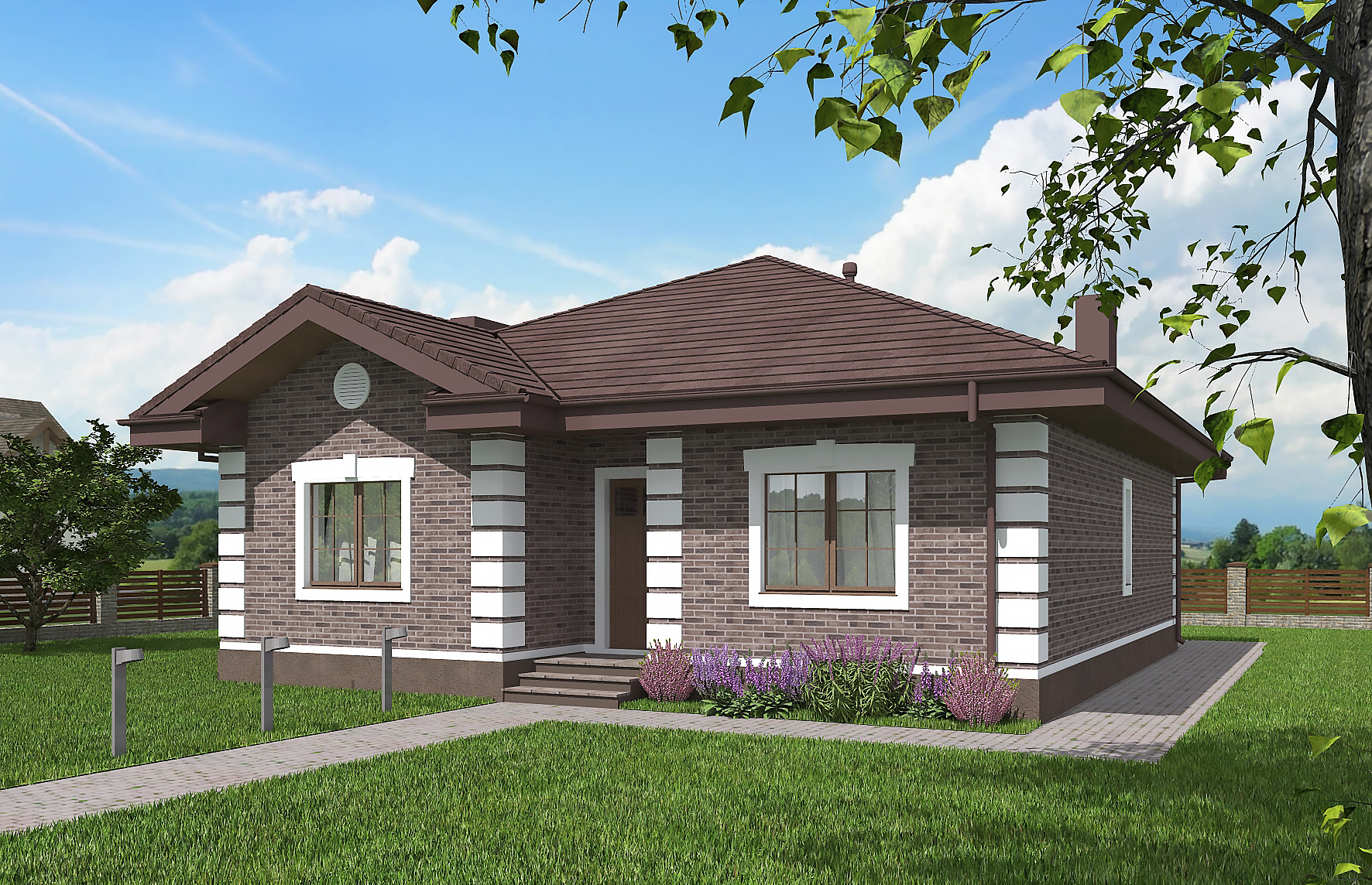 Проект одноэтажного дома 103 м2 11х13 метров - Новация 156 House plans, Floor pl