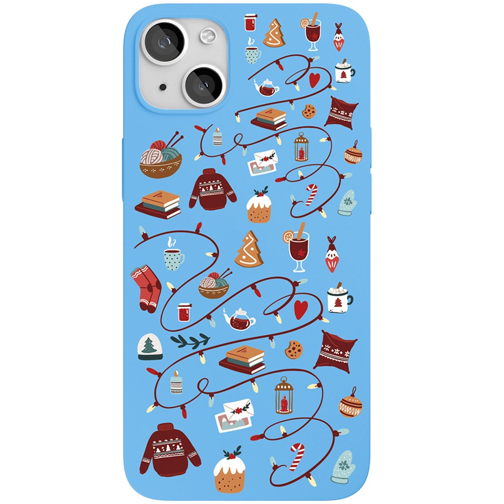 Чехол для смартфона VLP Art Collection Winter для iPhone 13, голубой