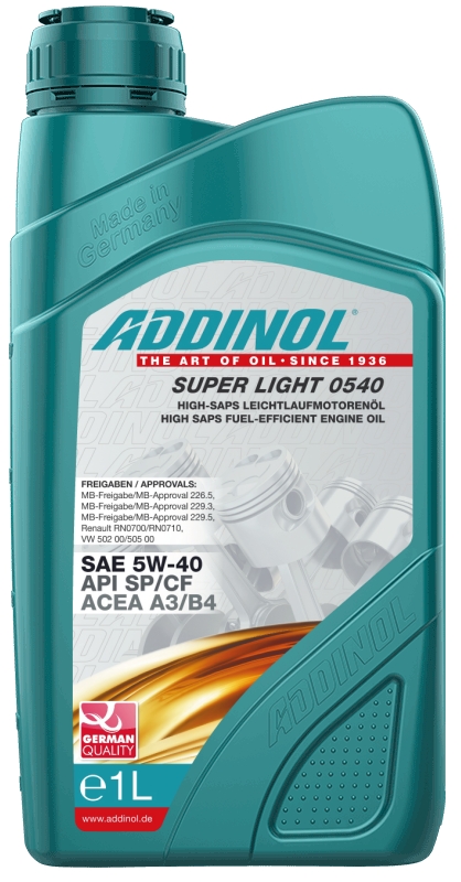 Моторное масло Addinol Super Light 5W40 1л - купить в brand-parts, цена на Мегамаркет