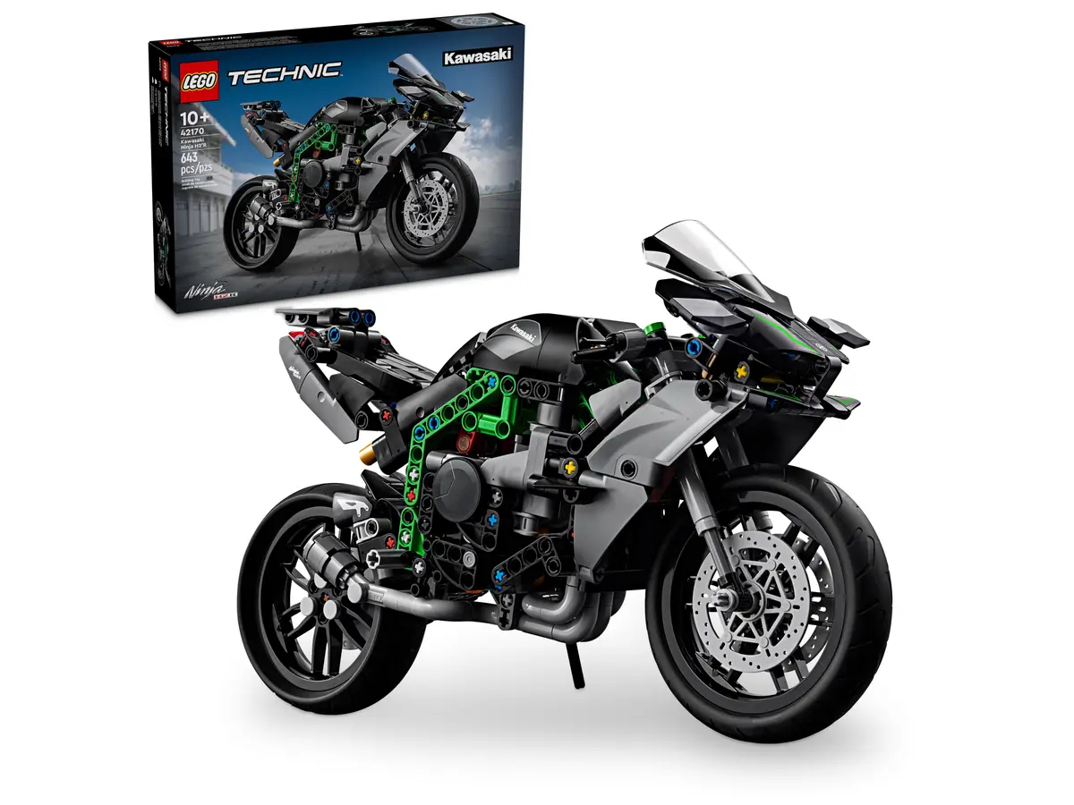 Купить конструктор Lego Technic Мотоцикл Kawasaki Ninja H2R, 42170, цены на конструкторы в интернет-магазинах на Мегамаркет