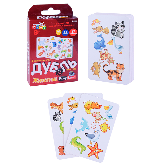 игра дубль животные