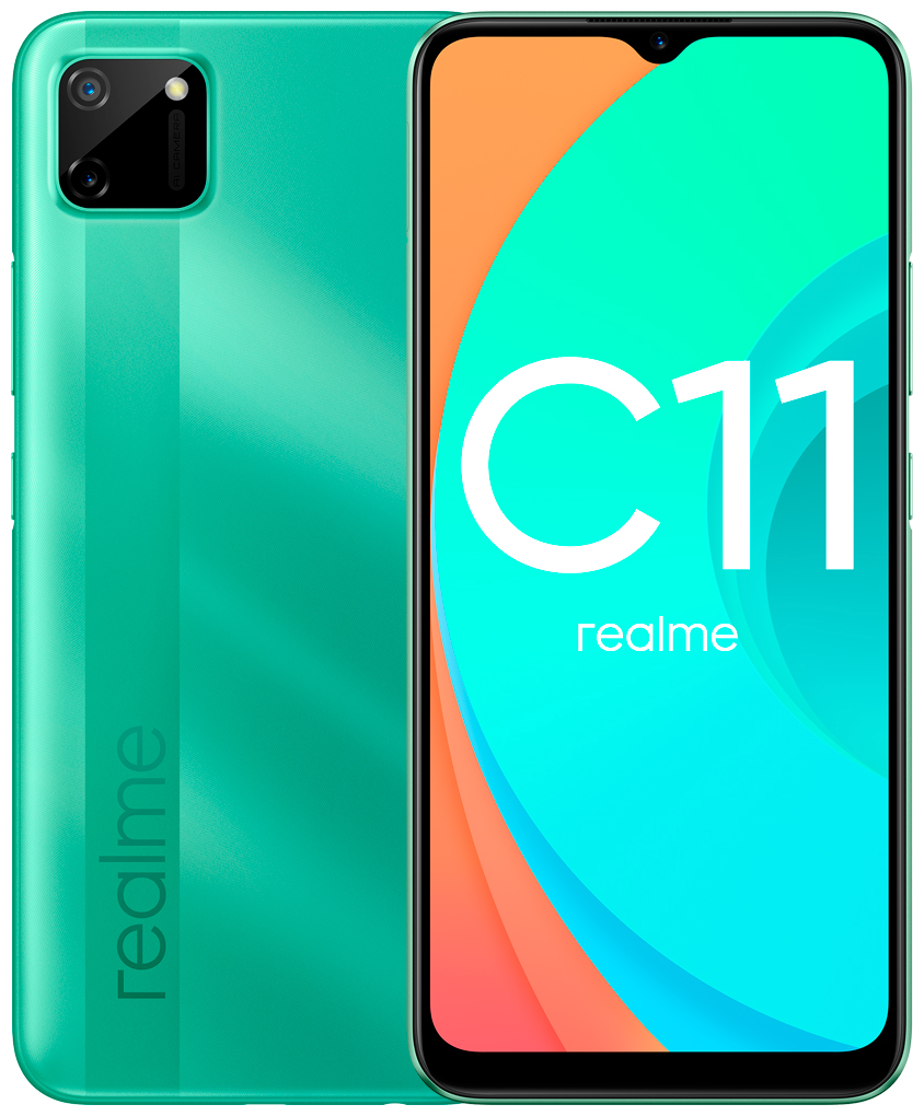 Смартфон Realme C11 2/32GB Green (A87) – характеристики на Мегамаркет