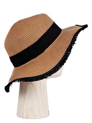Шляпа женская Labbra Like LL-Y11008 бежевая/черная р.56-57