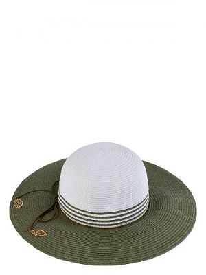 Шляпа женская Labbra Like LL-Y11009 белая/пыльно-зеленая р.56-57