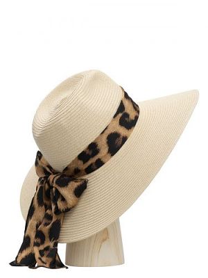 Шляпа женская Labbra Like LL-S22003 бежевая/леопардовая р.56-57