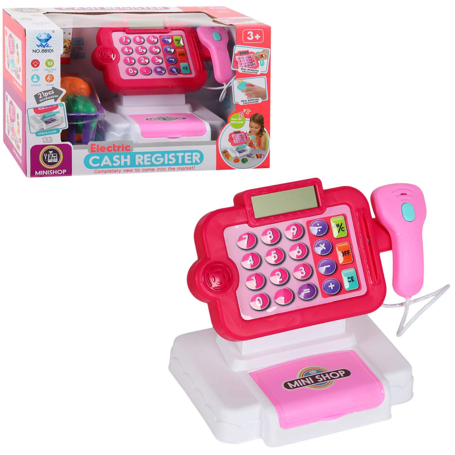 Игровой набор HYL Супермаркет, игрушечная касса, деньги, сканер, JB0209109.