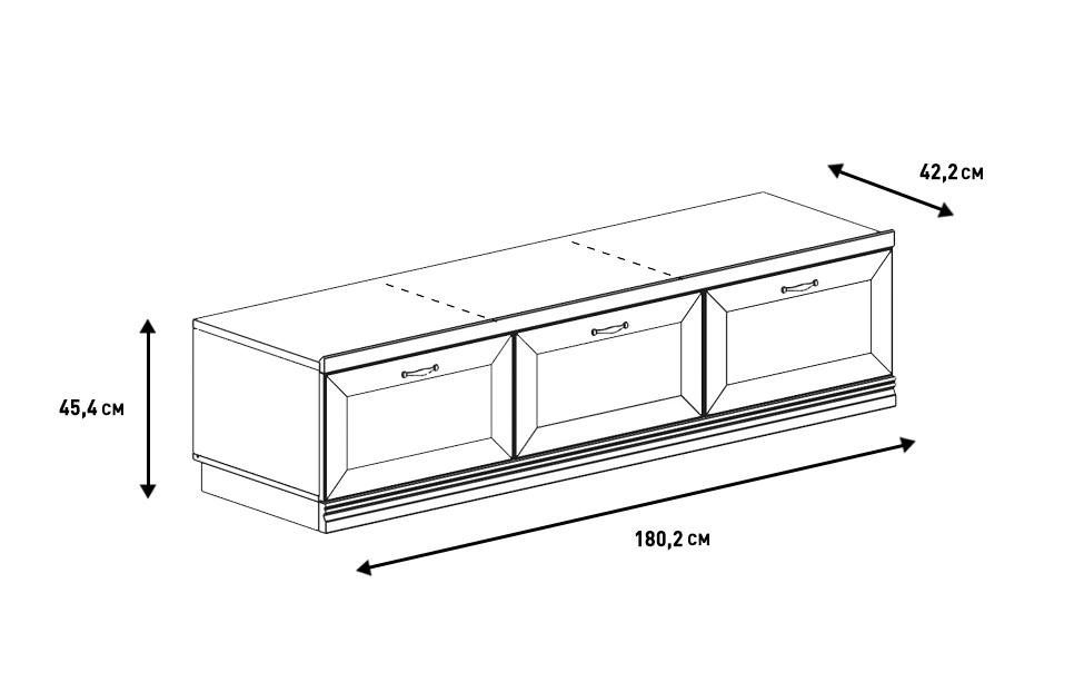 Мебель амстренг тумба адажио длина 180см