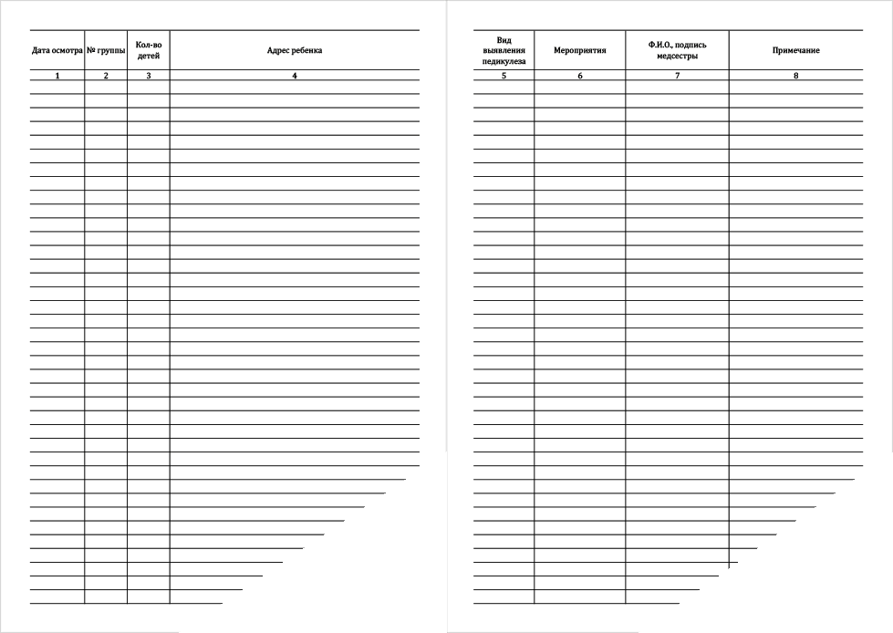 Форма на педикулез. Журнал осмотра детей на чесотку и педикулез форма. Журнал обследования на педикулез и чесотку форма 278 /у. Журнал осмотра детей на чесотку и педикулез образец. Журнал осмотра детей на педикулез.