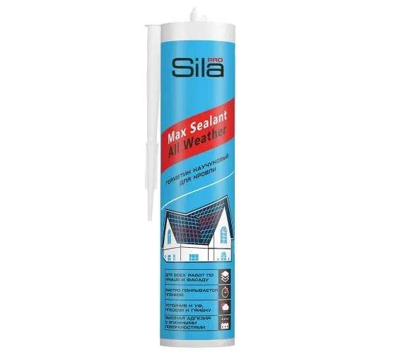 Sila PRO Max Sealant, All weather, каучуковый герметик для кровли, бесцветный, 290 мл купить в интернет-магазине, цены на Мегамаркет