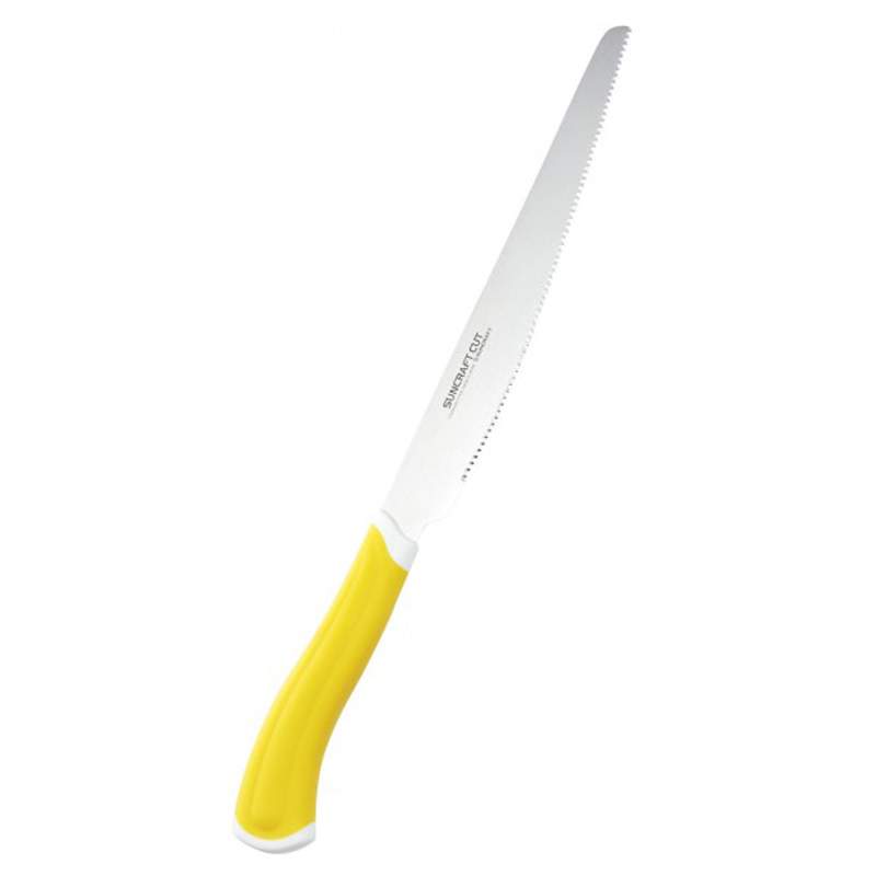 Кухонный нож Suncraft Slicer (Serrated) 240mm (желтый)