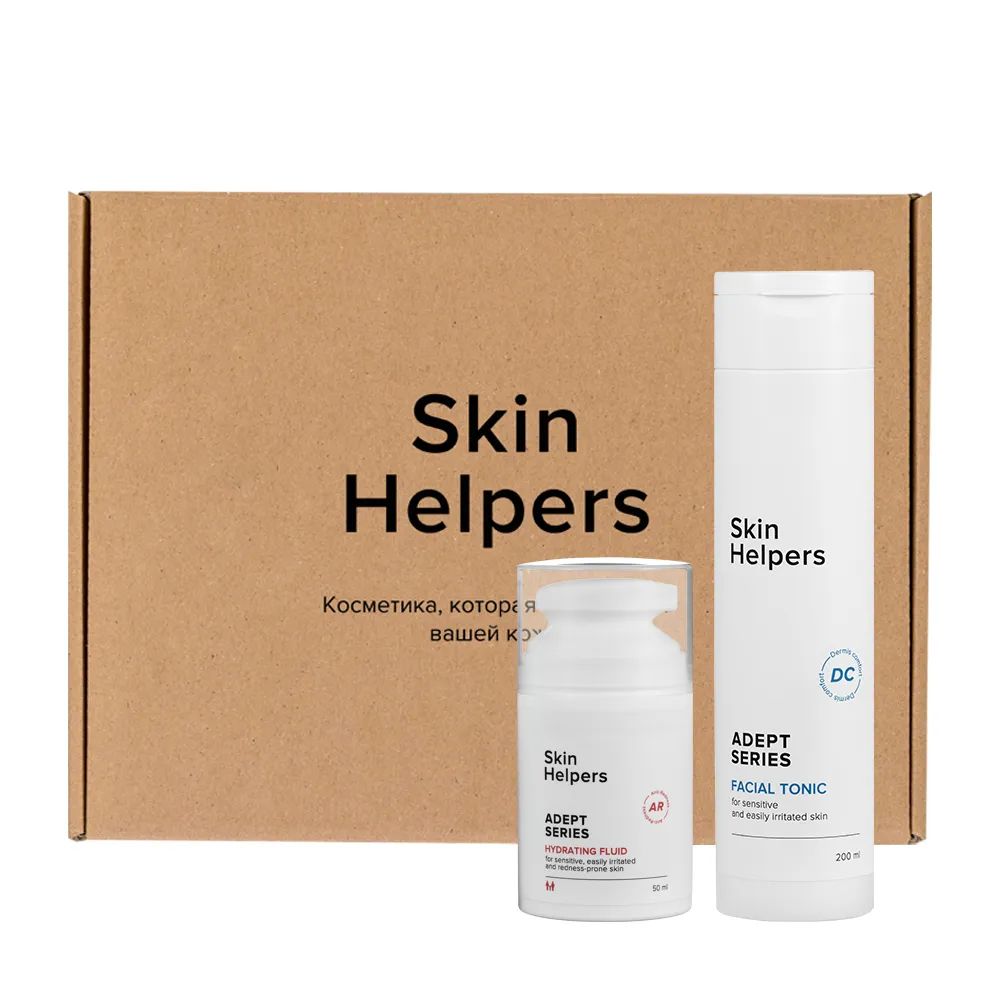 Купить набор Skin Helpers ADEPT Тоник для лица 200 мл + Увлажняющий флюид 50 мл, цены на Мегамаркет | Артикул: 600005137328