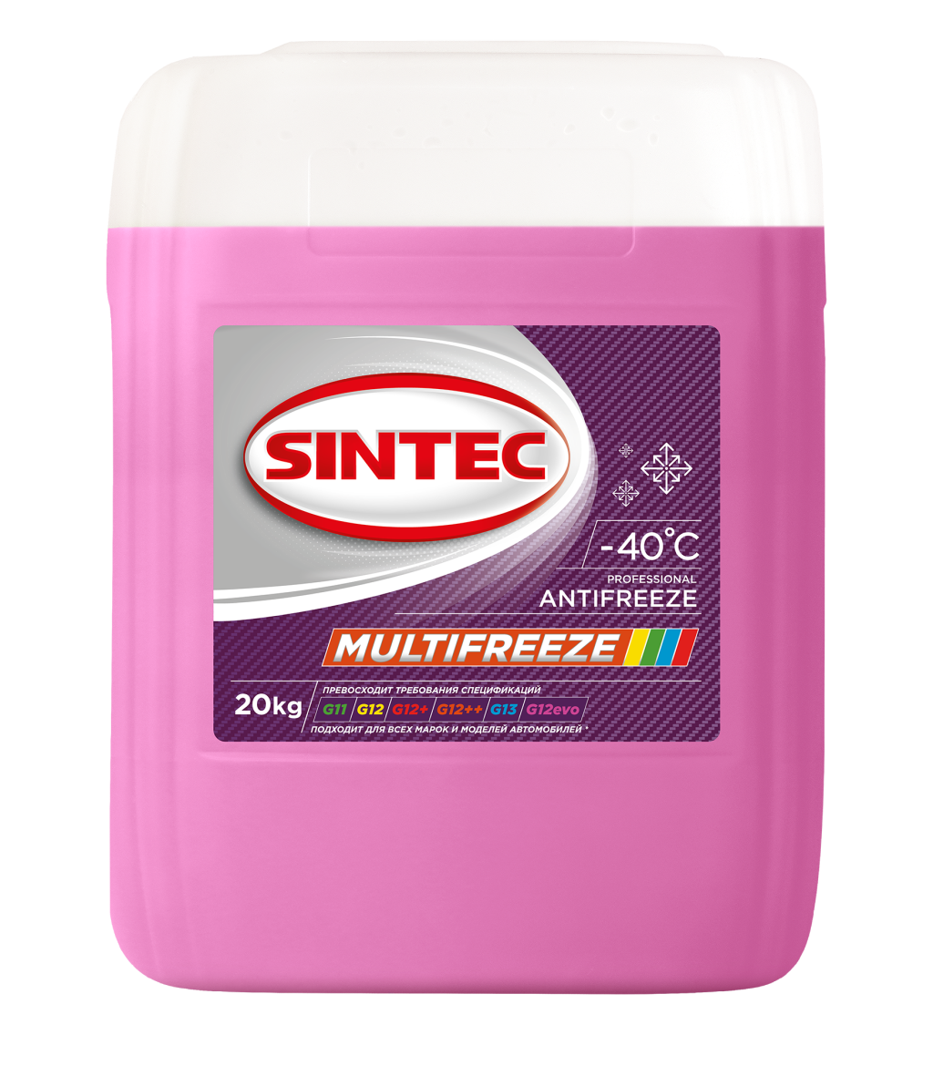  SINTEC MULTIFREEZE (-40) мультифриз фиолетовый 20 кг