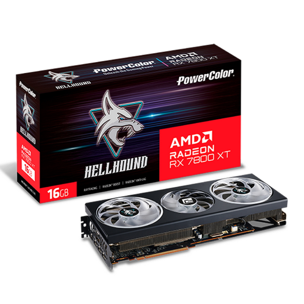 Видеокарта PowerColor RX7800XT Hellhound 16GB, купить в Москве, цены в интернет-магазинах на Мегамаркет