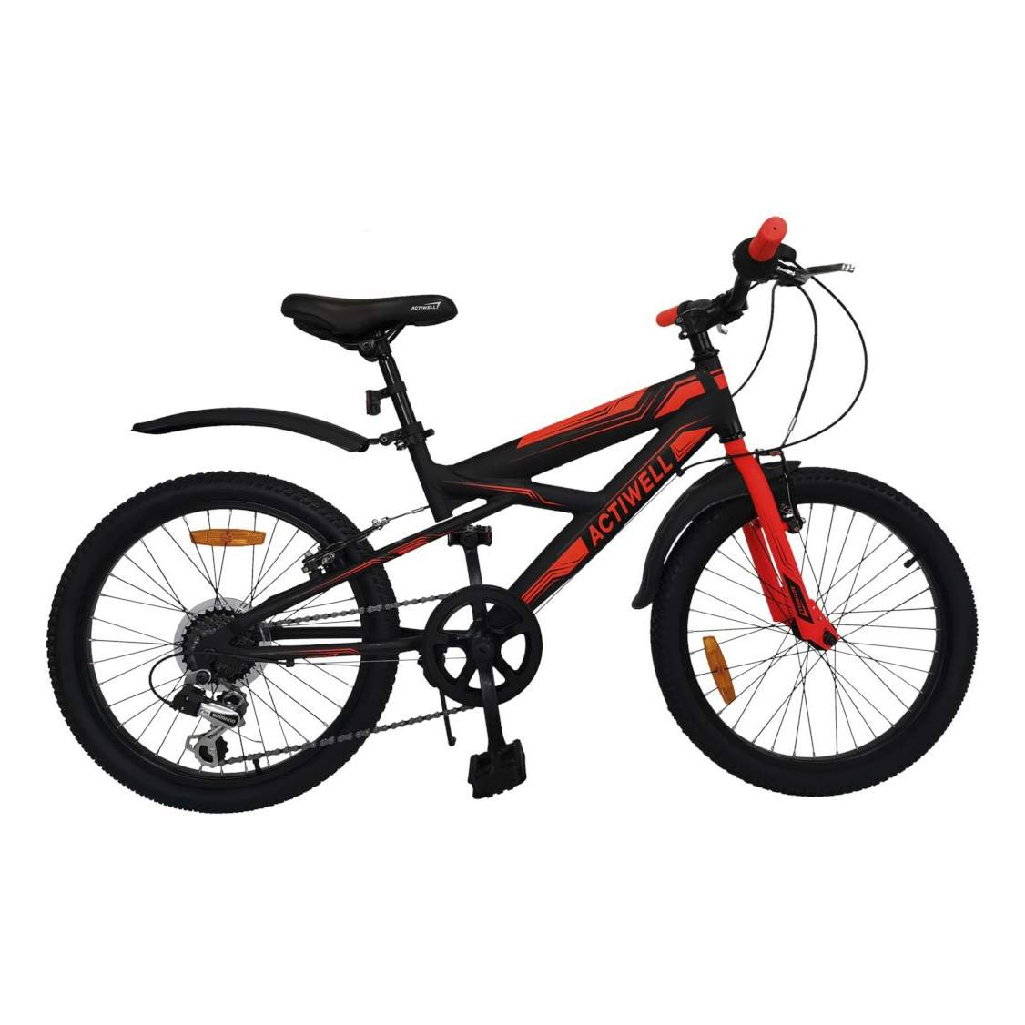 Велосипед Actiwell Junior 20" черно-оранжевый - купить в Москве, цены на Мегамаркет