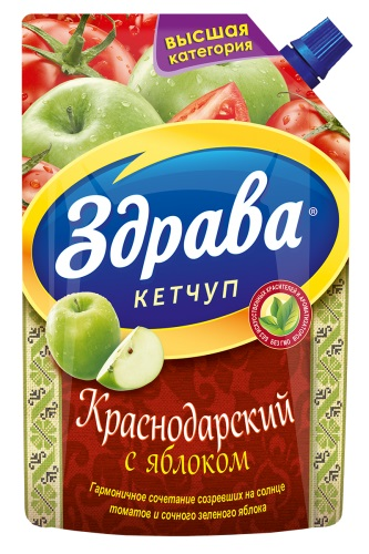 Кетчуп Здрава Краснодарский с яблоком 500 г