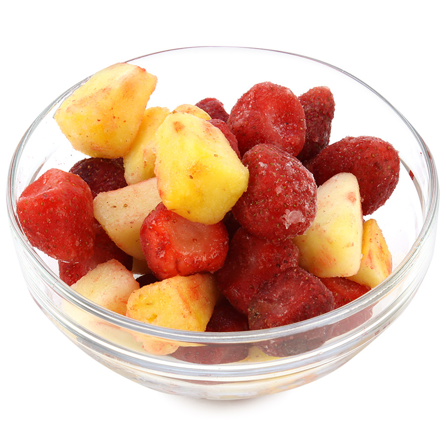 Замороженная смесь фруктов и ягод клубника-ананас ВкусВиллАйс для смузи 300 г