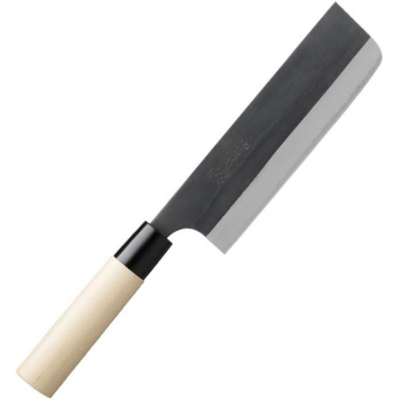 Кухонный нож Gihei-hamono Shirogami#2 в высокоуглеродистых обкладках, Nakiri 165mm