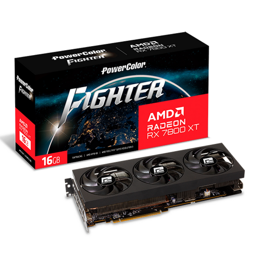 Видеокарта PowerColor RX7800XT Fighter 16GB , купить в Москве, цены в интернет-магазинах на Мегамаркет