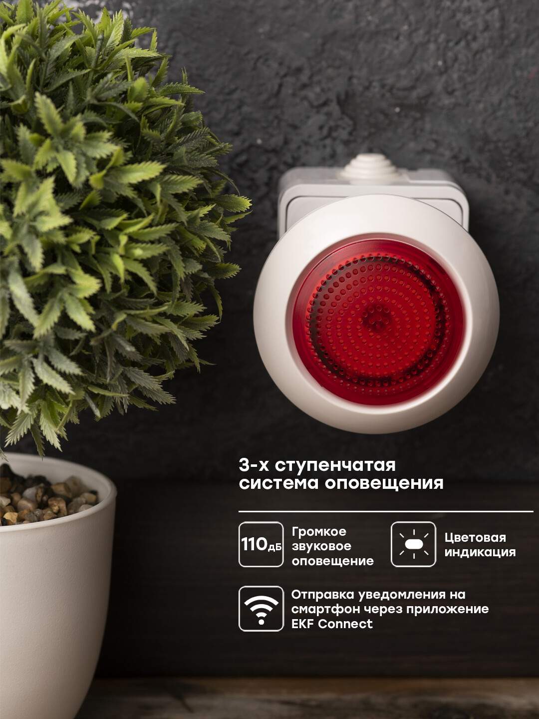 Умная сирена Zigbee EKF Connect купить в интернет-магазине, цены на  Мегамаркет