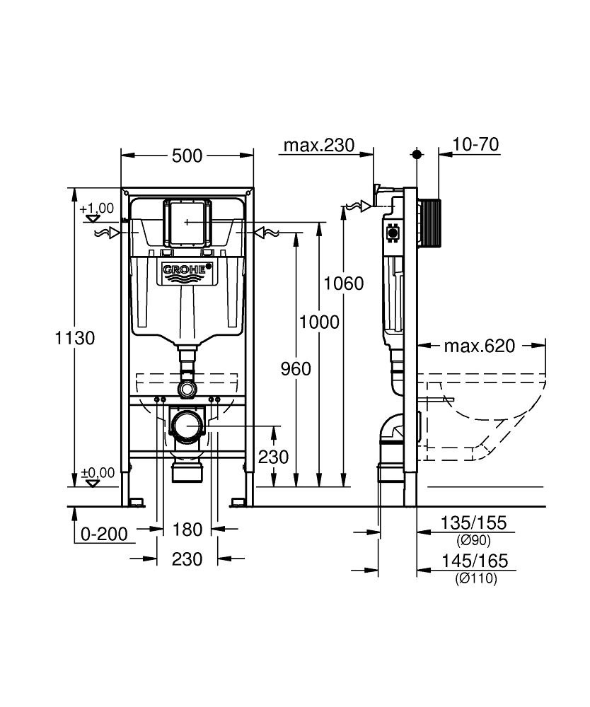 Инсталляция для унитаза grohe solido 38811kf0. Инсталляция grohe 38832000. инсталляция grohe rapid sl чертеж.